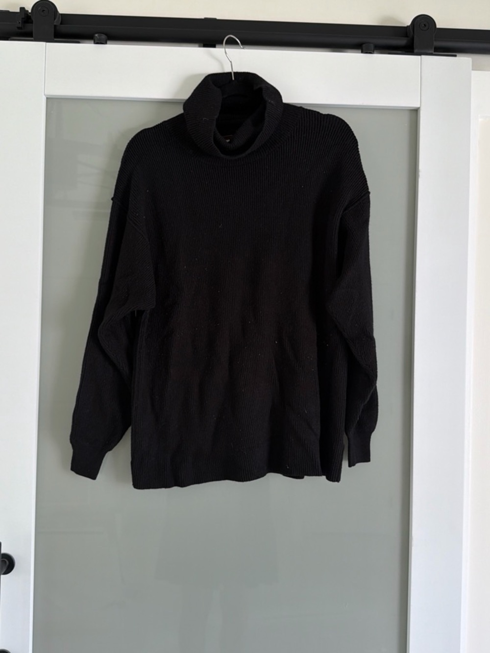 Free People Black Ribbed Turtleneck Sweater - Men